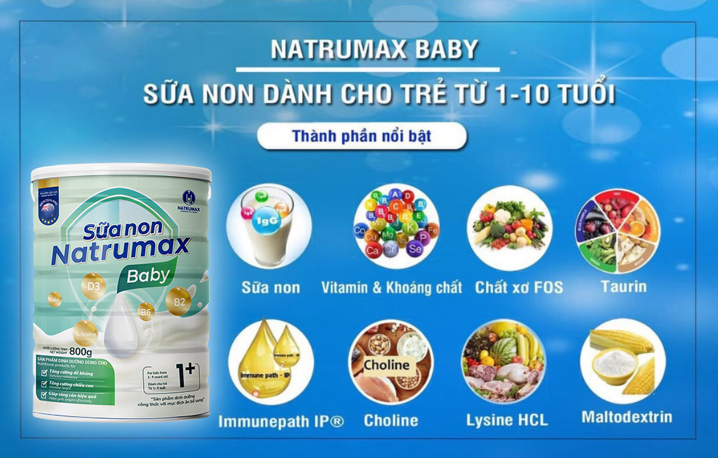 Công dụng của Sữa non Natrumax Baby