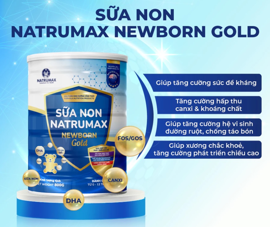 Công dụng của Sữa non Natrumax Newborn Gold