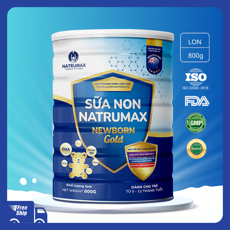 Sữa non Natrumax Newborn Gold 800g giúp trẻ sơ sinh phát triển khỏe mạnh