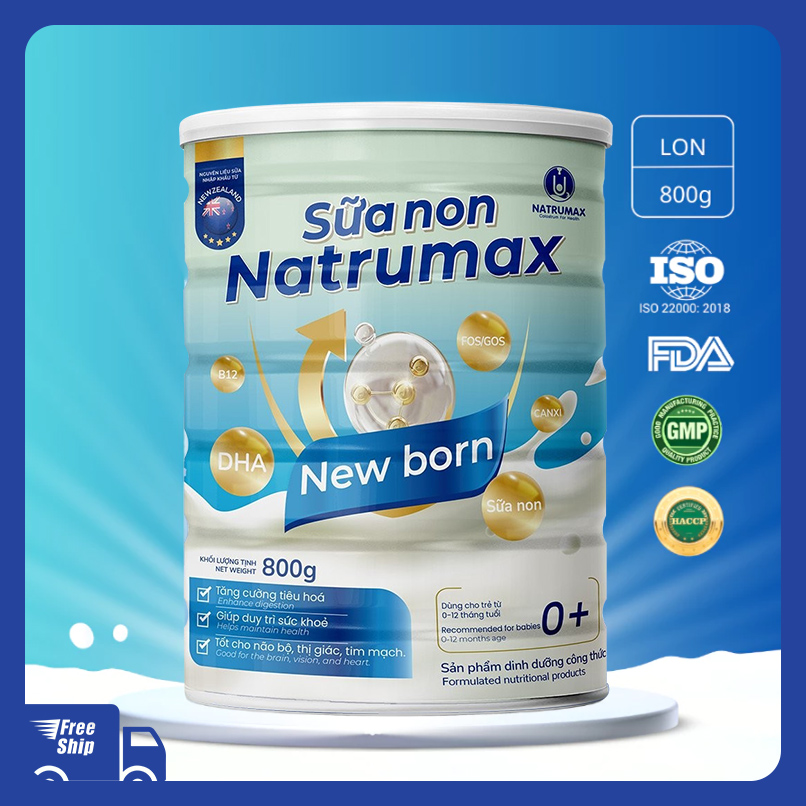 Sữa non Natrumax Newborn 800g kháng thể tự nhiên, dinh dưỡng cho trẻ