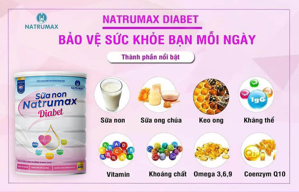 Công dụng của Sữa non Natrumax Diabet