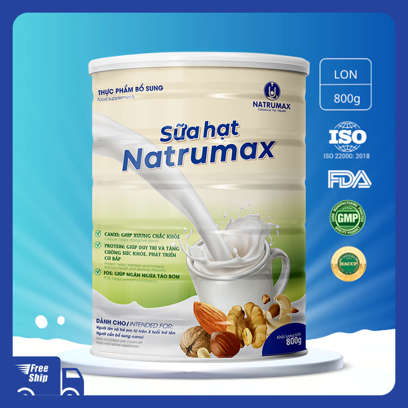 Sữa hạt Natrumax 800g từ 12 loại hạt thiên nhiên chất lượng cao